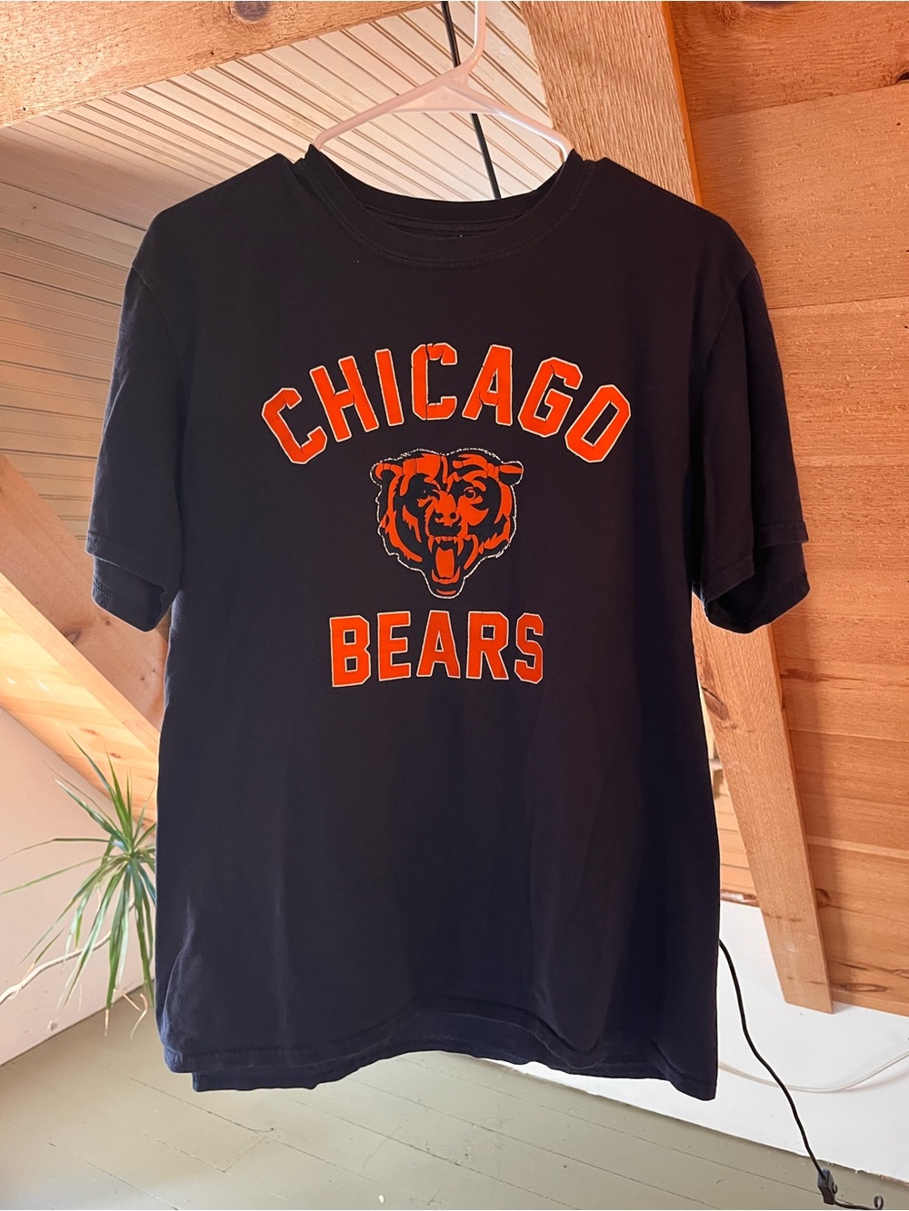 Chicago Bears Navy Graphic Tee with Orange Logo